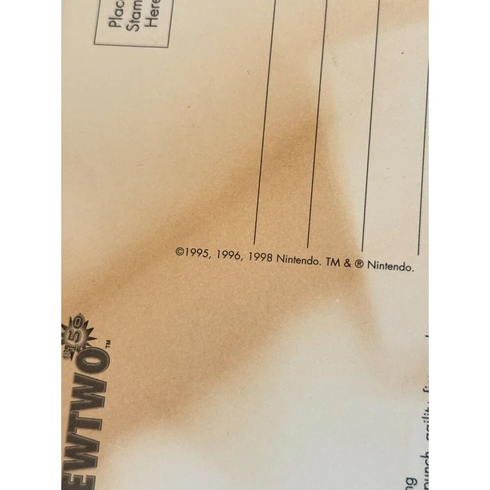 Vintage Pokemon Mewtwo & Charmander Postcard Lot of 2 READ